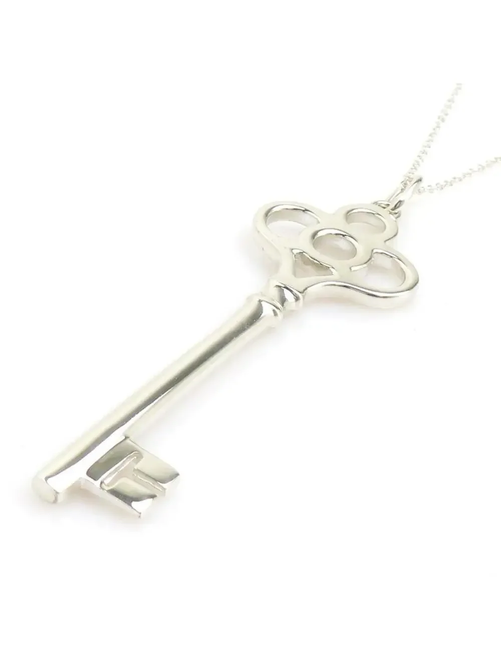 Auth Tiffany&Co. Crown Key Necklace #293882T24B